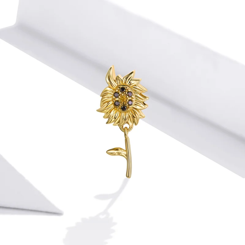 (imagem para) Pandora Style Sun Flower Charm - BSC425 - Visualizar 2
