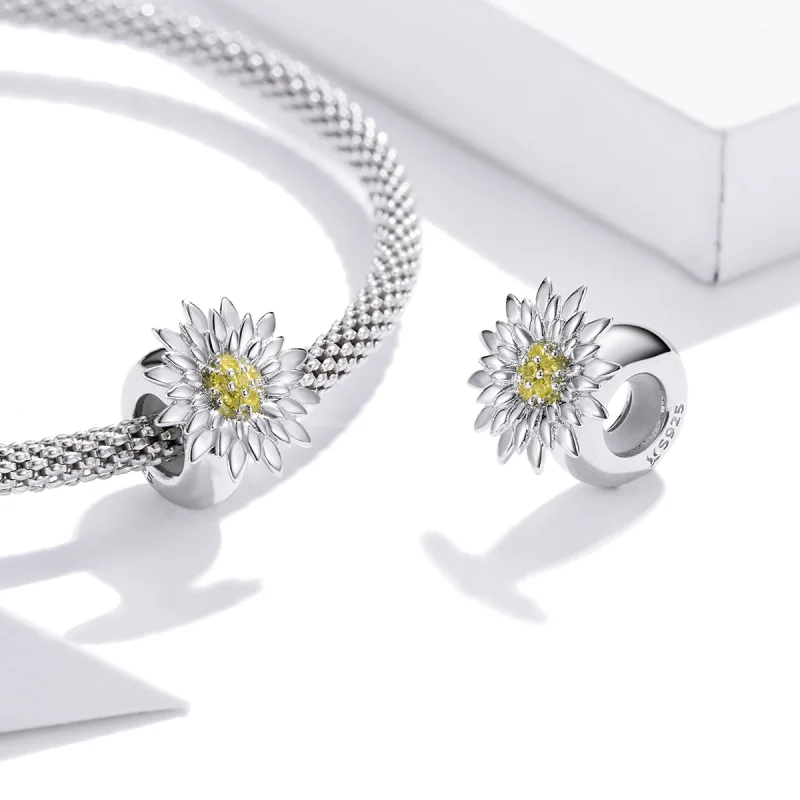 (imagem para) Pandora Style Sun Flower Charm - SCC1765 - Visualizar 4