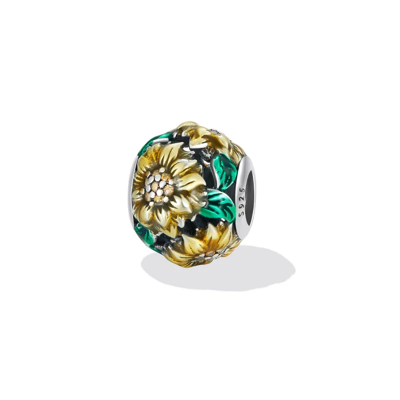 (imagem para) Pandora Style Sunflower Charm - SCC2209 - Visualizar 2