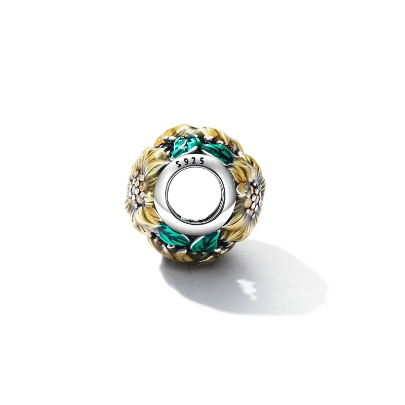 (imagem para) Pandora Style Sunflower Charm - SCC2209 - Visualizar 3