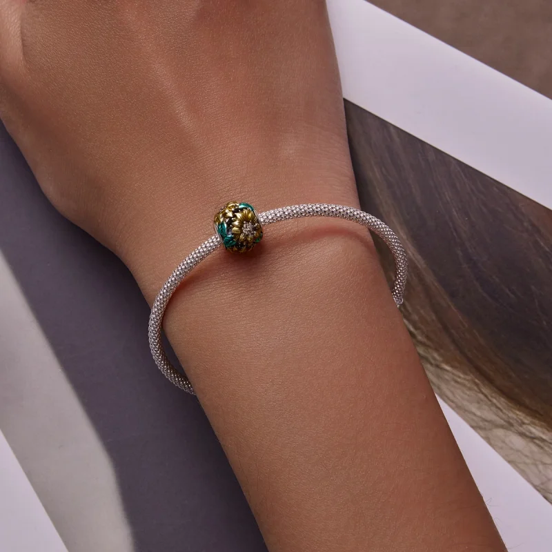 (imagem para) Pandora Style Sunflower Charm - SCC2209 - Visualizar 6