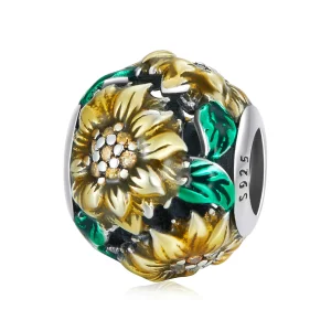 (imagem para) Pandora Style Sunflower Charm - SCC2209