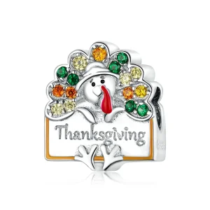 (imagem para) Pandora Style Thanksgiving Turkey Charm - BSC339