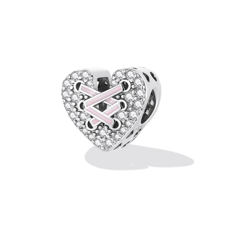(imagem para) Pandora Style Tie Love Charm - SCC2204 - Visualizar 2