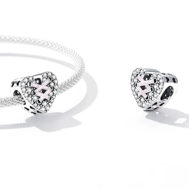 (imagem para) Pandora Style Tie Love Charm - SCC2204 - Visualizar 4