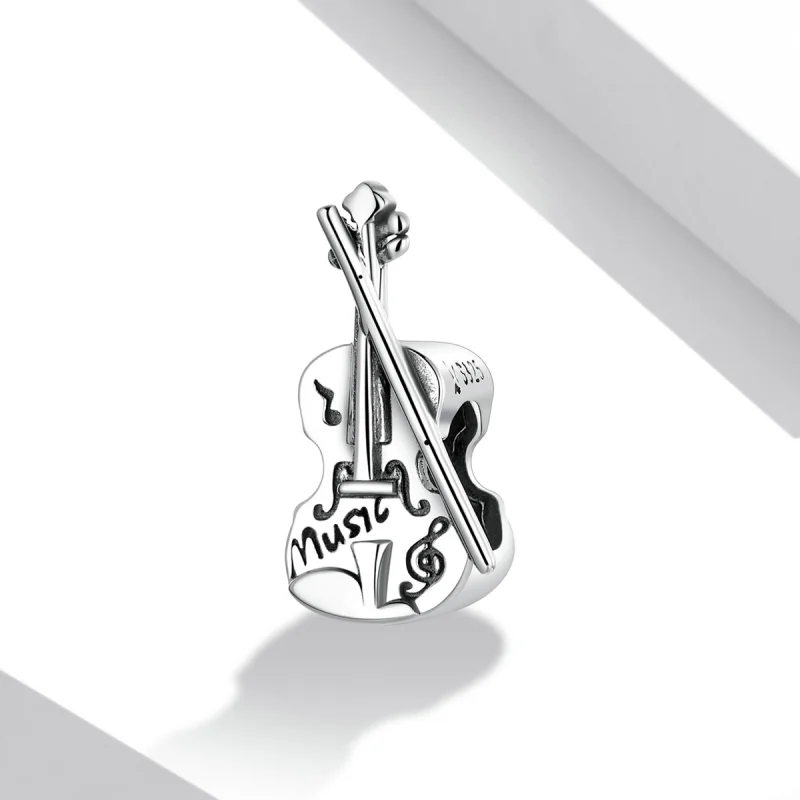 (imagem para) Pandora Style Vintage Violin Charm - SCC2077 - Visualizar 2