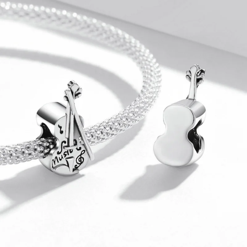 (imagem para) Pandora Style Vintage Violin Charm - SCC2077 - Visualizar 4