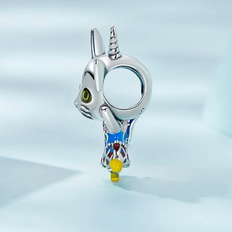 (imagem para) Pandora Style Weird Cat Charm - SCC2378 - Visualizar 3