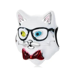 (imagem para) Pandora Style White Cat Charm - SCC2093