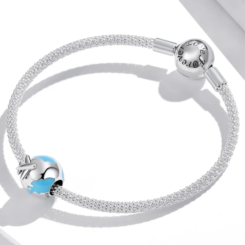(imagem para) Pandora Style World Travel - Plane Set Sail Charm - SCC2026 - Visualizar 3