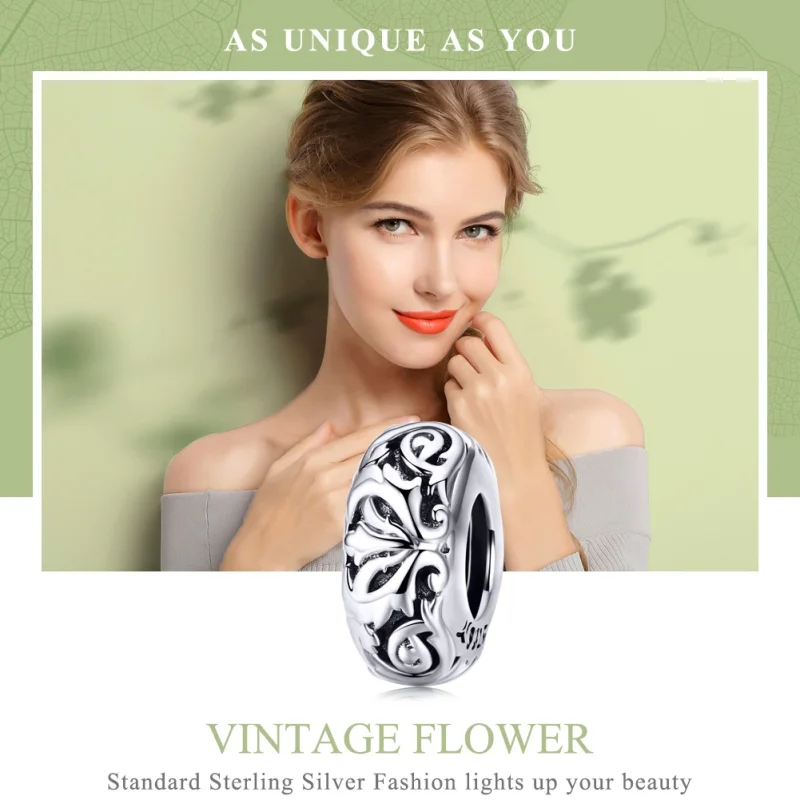 (imagem para) Separador Flor vintage estilo Pandora - SCC1139 - Visualizar 2