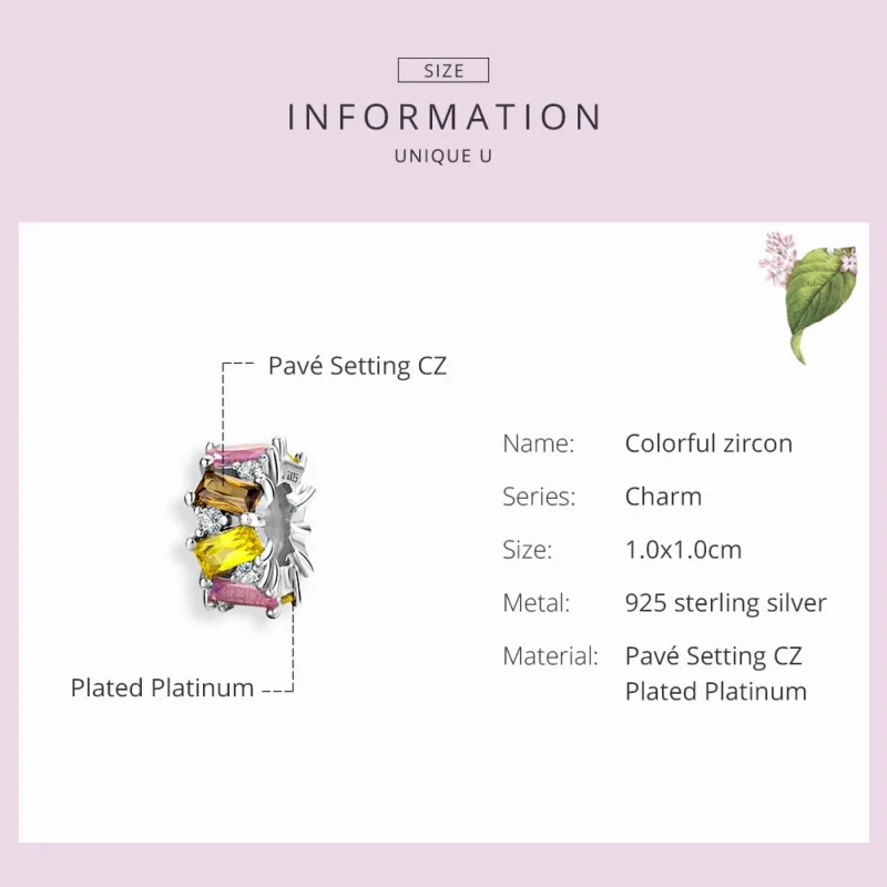 (imagem para) Separador Zircônio Colorido estilo Pandora - SCC1182 - Visualizar 3