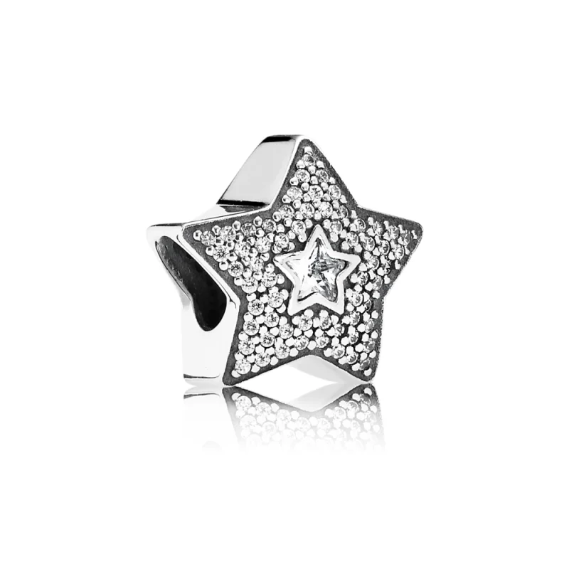 (imagem para) Charm PANDORA Pavê Estrala Cadente - 791384CZ
