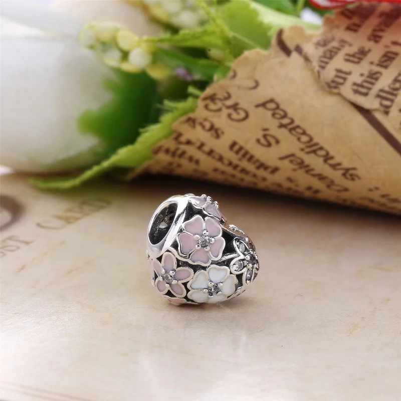 (imagem para) Charm berloques PANDORA Poesia das Flores - 791825ENMX - Visualizar 4