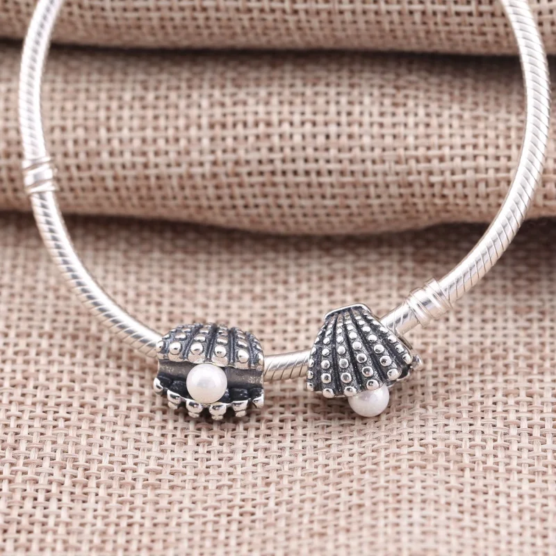 (imagem para) Charm PANDORA de Prata Pérola na Concha - 791134P - Visualizar 2