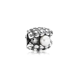 (imagem para) Charm PANDORA de Prata Pérola na Concha - 791134P