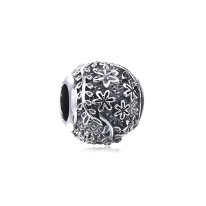 (imagem para) Charm berloques Pandora de prata Folhas e flores