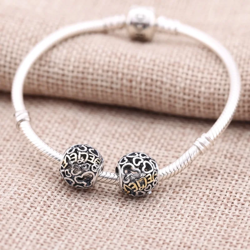 (imagem para) Charm Pandora de Prata com Ouro Disney, Sonhe - Visualizar 2