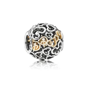 (imagem para) Charm Pandora de Prata com Ouro Disney, Sonhe