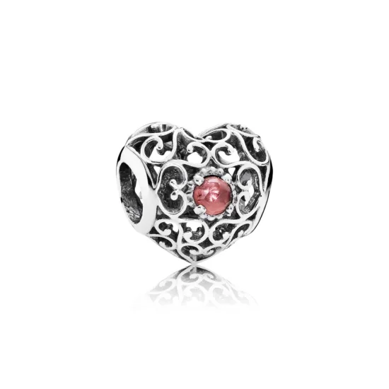 (imagem para) Charm berloques PANDORA Coração de Janeiro - 791784GR