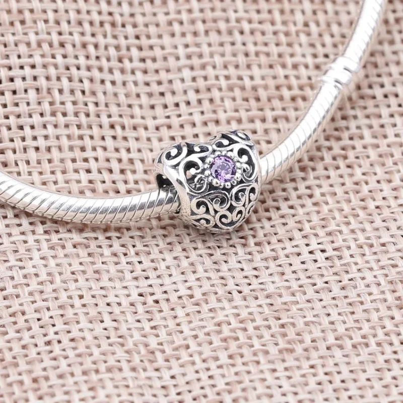 (imagem para) Charm berloques PANDORA Coração de Março - 791784NAB - Visualizar 2