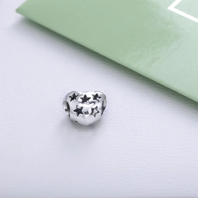 (imagem para) Charm berloques PANDORA Coração Estrelado - 791393 - Visualizar 3