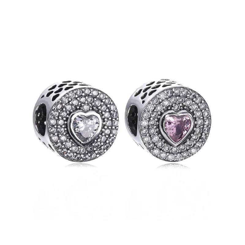 (imagem para) Charm berloques Pandora de prata Coração cintilante