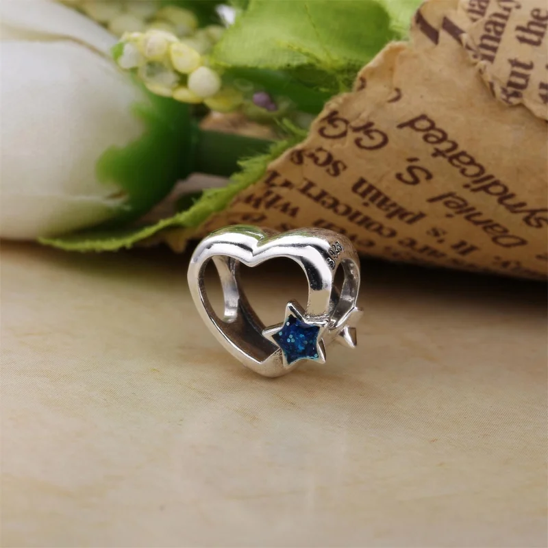 (imagem para) Charm berloques Pandora de prata Estrela do coração - Visualizar 3