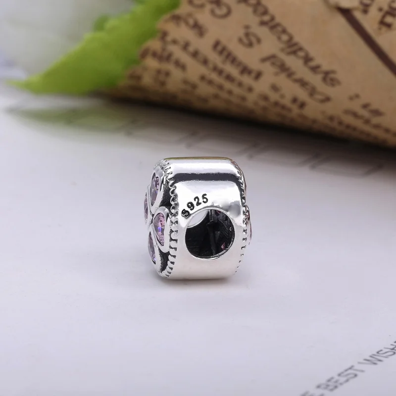 (imagem para) Charm berloques Pandora de prata Trevo de Corações - Visualizar 2