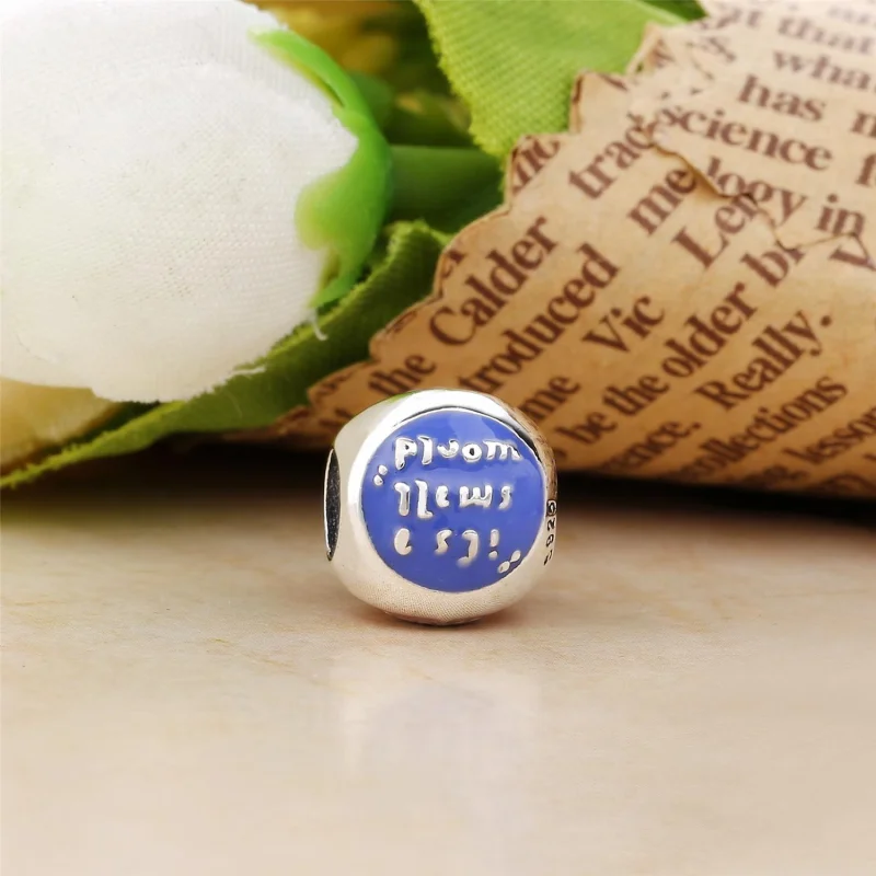 (imagem para) Charm berloques Pandora de prata é um mundo pequeno - Visualizar 4