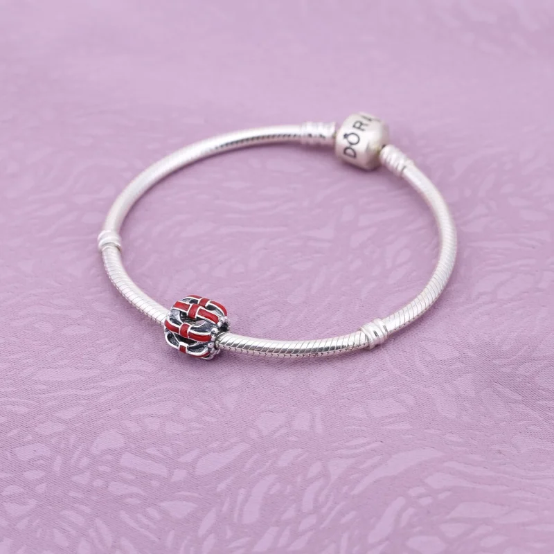 (imagem para) Charm berloques PANDORA Doce Laço Rosa - 791778EN40 - Visualizar 3
