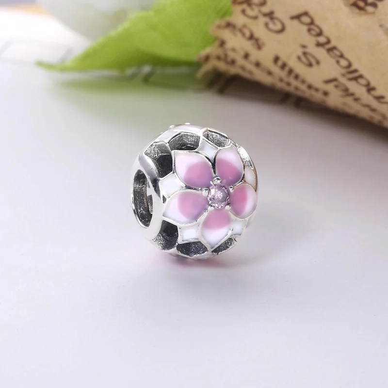 (imagem para) Charm berloques PANDORA Flor de Magnólia - 792087PCZ - Visualizar 2