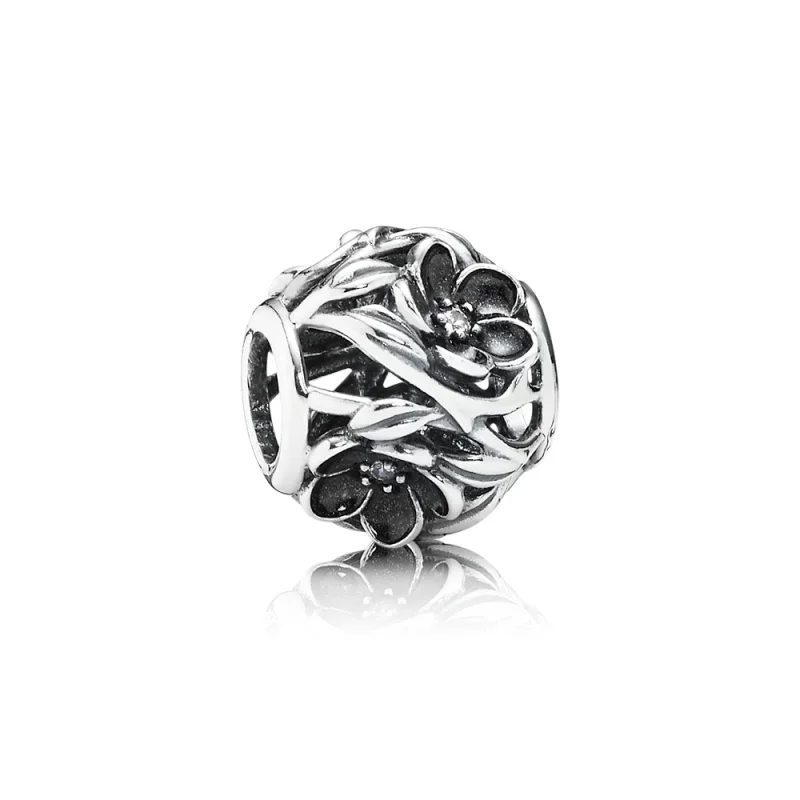 (imagem para) Charm berloques PANDORA Flores do Anoitecer - 791409CZ