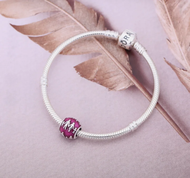 (imagem para) Charm berloques PANDORA Laços de Família - 791399EN62 - Visualizar 2