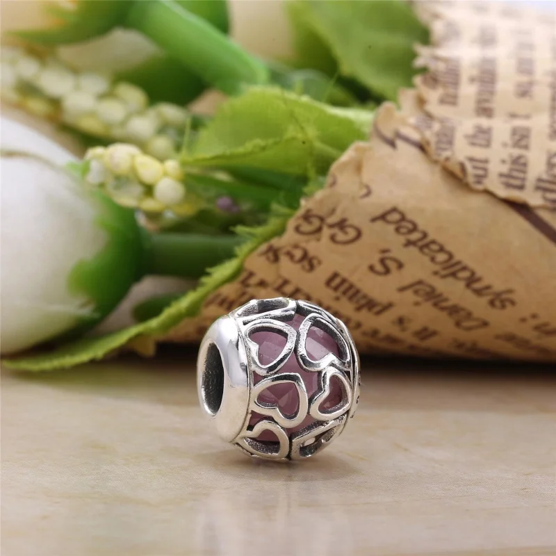 (imagem para) Charm berloques PANDORA Rodeado De Amor Rosa - Visualizar 2