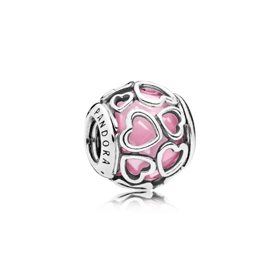 (imagem para) Charm berloques PANDORA Rodeado De Amor Rosa