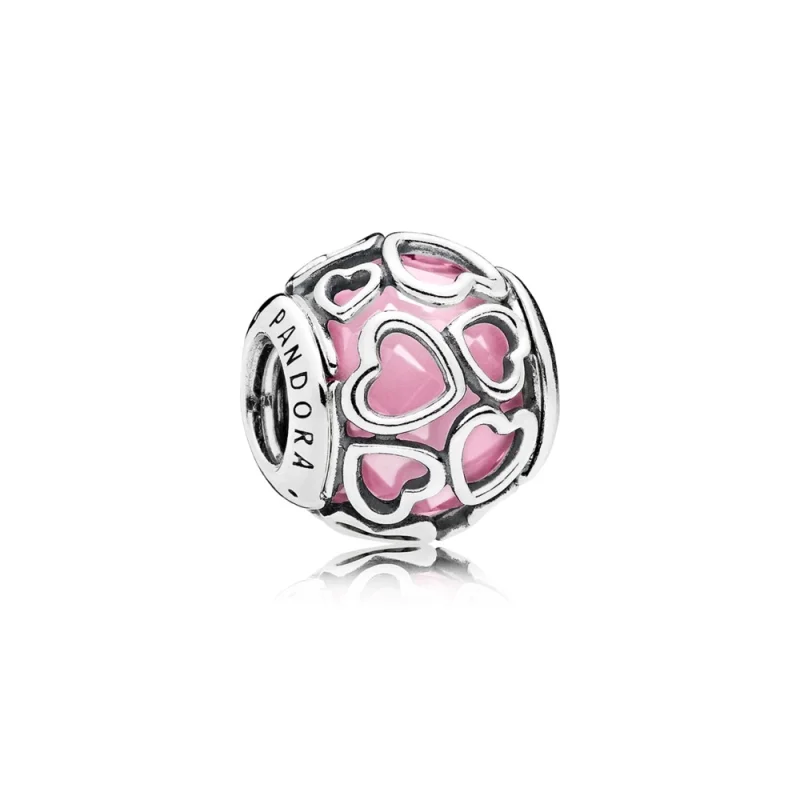 (imagem para) Charm berloques PANDORA Rodeado De Amor Rosa