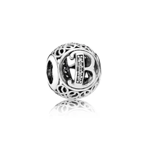 (imagem para) Charm PANDORA Alfabeto Vintage Letra B - 791846CZ