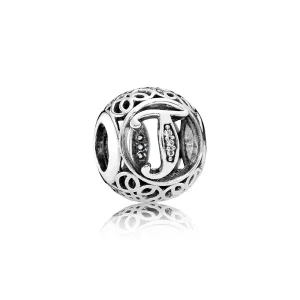 (imagem para) Charm PANDORA Alfabeto Vintage Letra T - 791864CZ