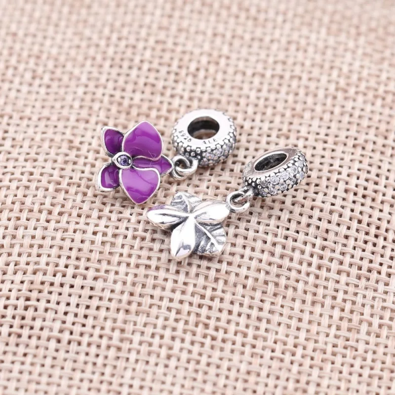 (imagem para) Charm PANDORA Brilhante Flor Orquidea - 791554EN69 - Visualizar 4