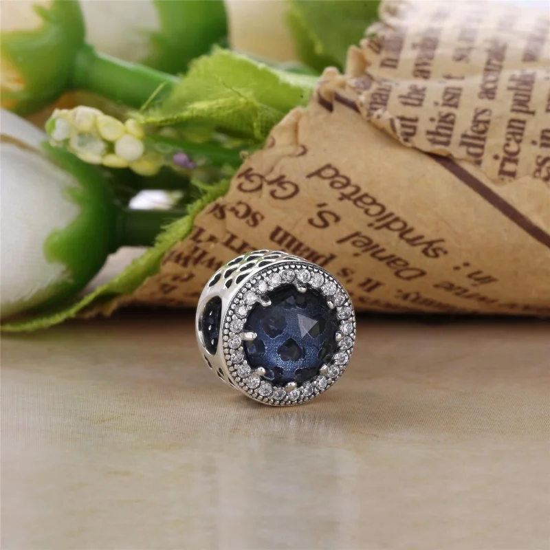(imagem para) Charm PANDORA Coração Radiante Azul Glacial - 791725NGL - Visualizar 4