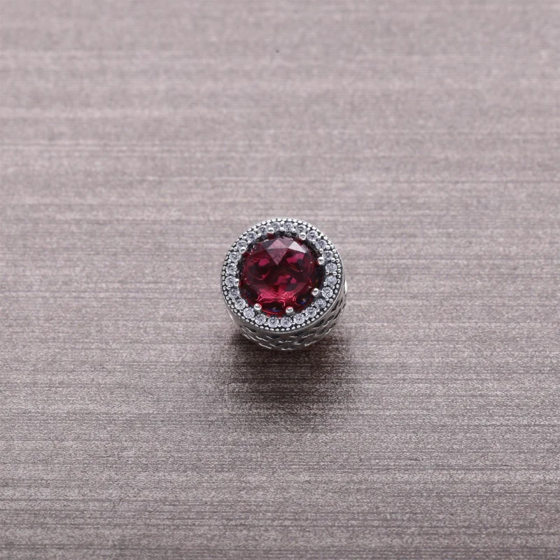 (imagem para) Charm PANDORA Coração Radiante Cereja - 791725NCC - Visualizar 2