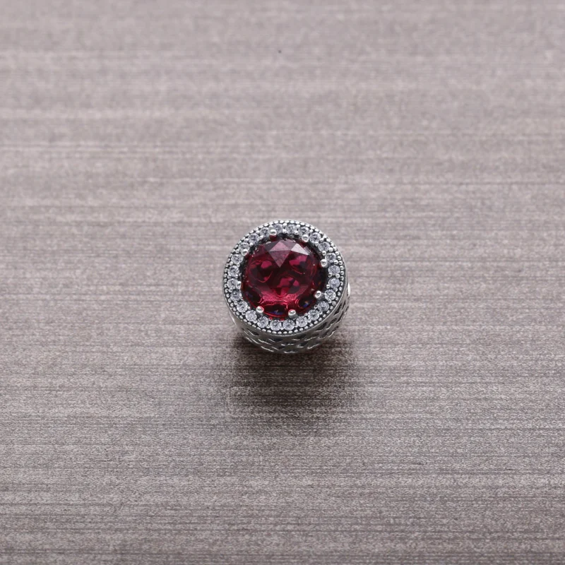 (imagem para) Charm PANDORA Coração Radiante Cereja - 791725NCC - Visualizar 4