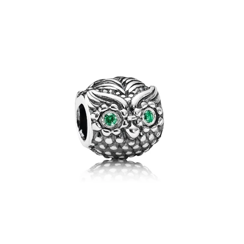 (imagem para) Charm PANDORA de Prata Coruja Wise - 791211CZN