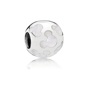 (imagem para) Charm Pandora de prata Disney, Ícone De Mãe De Pérola Mickey Mouse