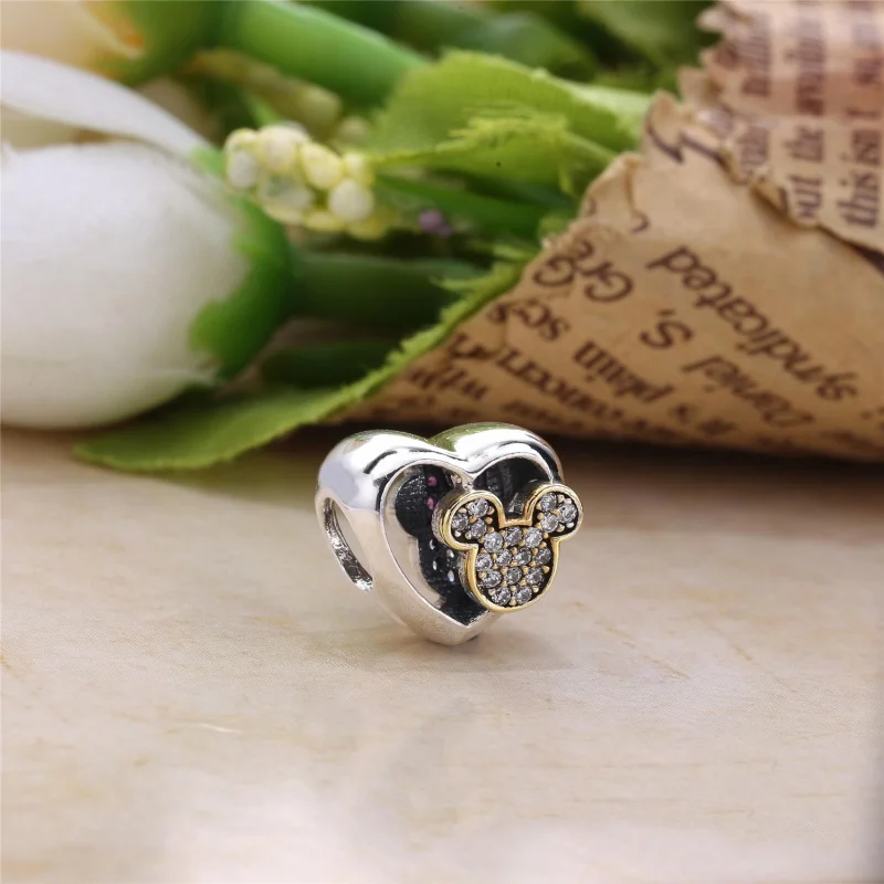 (imagem para) Charm Pandora de prata Disney, Mickey e Minnie - Visualizar 3