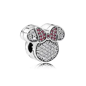 (imagem para) Charm Pandora de prata Disney, Orelhas de Minnie Mouse