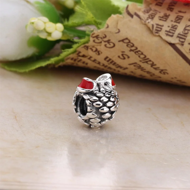 (imagem para) Charm PANDORA de Prata e Esmalte Pinha de Natal - 791237EN39 - Visualizar 4