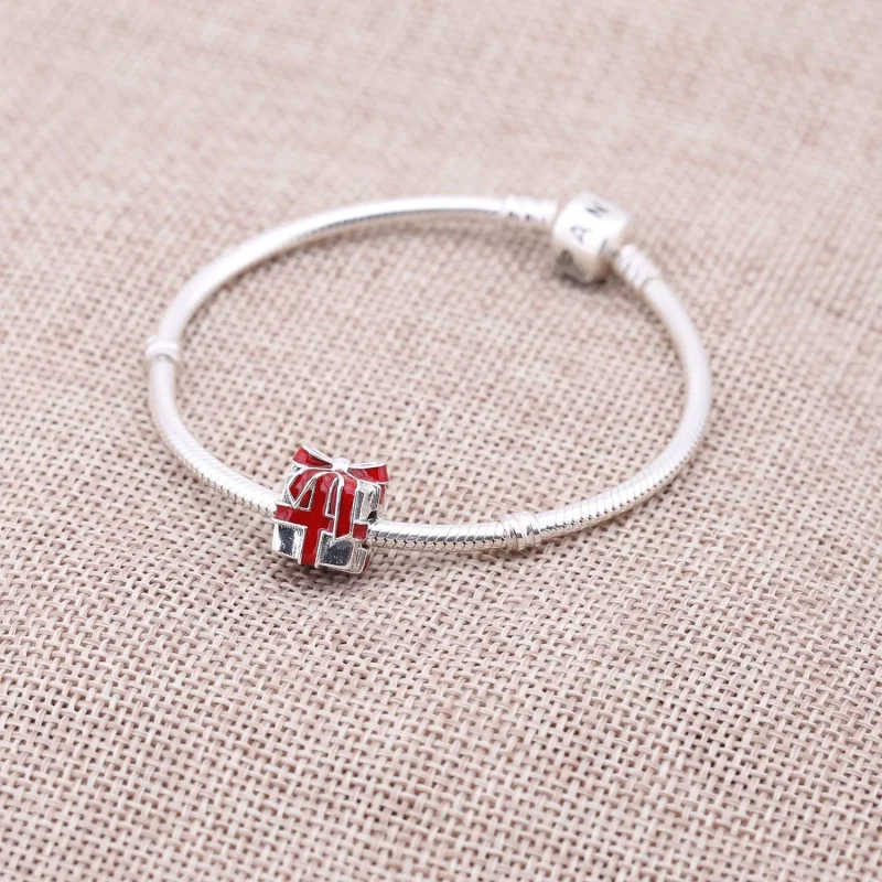 (imagem para) Charm PANDORA de Prata e Esmalte Presente - 791132EN24 - Visualizar 3