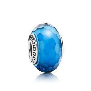 (imagem para) Charm PANDORA de Prata e Murano Facetado Turquesa - 791607